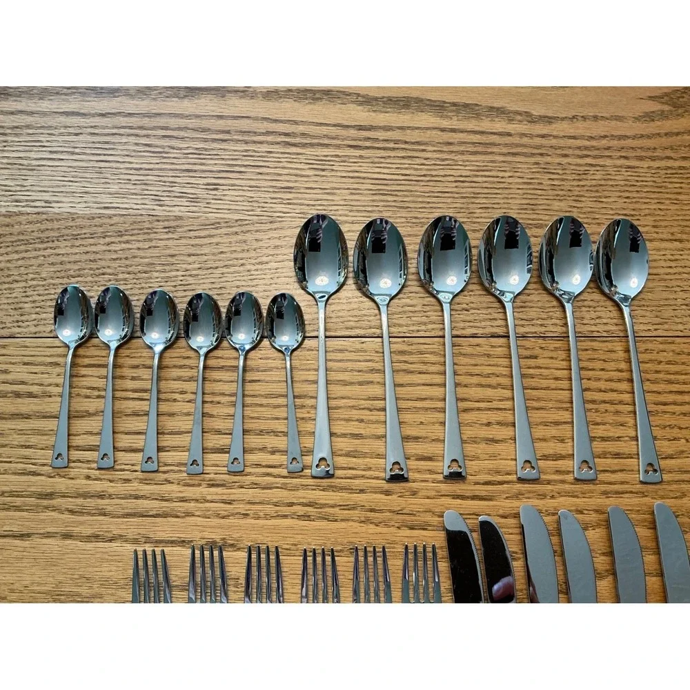 Disney Eme Albert 18/10 Stainless Steel Flatware Set 24pc Mickey Mouse Italy